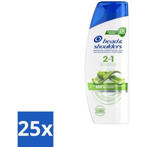 Head & Shoulders - 2in1 Sensitive - Anti-Roos Shampoo & Conditioner - Aloë Vera - 270ml - Bulkverpakking - 25 stuks