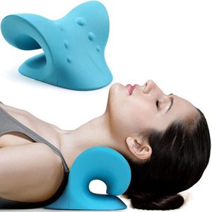 Nek en schouderrelaxer voor TMJ pijnverlichting en wervelkolomuitlijning - cervicaal tractieapparaat met chiropractisch kussen