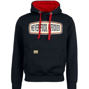 King Kerosin Never Fuck A Fucker Hoodie Heren Trui met capuchon - zwart - XL