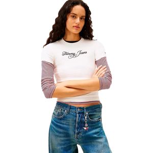 Tommy Jeans - Essential - T-shirt - Zwart/Wit - Slanke Pasvorm