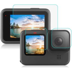 Geschikt voor de GoPro Hero11 black/HERO10 black/HERO9 black lens + LCD scherm 9H 2. 5d gehard glazen membraan