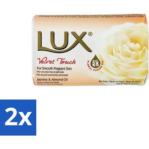 Lux - Zeep - Velvet Touch - Hydraterend - Voor Geurige Huid - 80 g - Voordeelverpakking - 2 stuks
