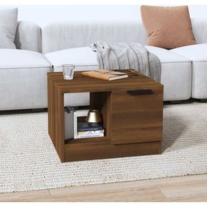 vidaXL Salontafel - 50x50x36 cm - Bruin Eikenlook Salontafel - Houten Salontafel - Bruine Salontafel - Eiken Salontafel - Livingroom Furniture - Meubelen