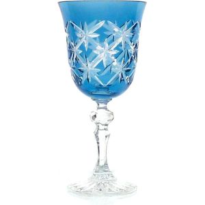 Kristallen wijnglazen - Goblet MARYS CLASSIC - light blue - set van 2 - gekleurd kristal