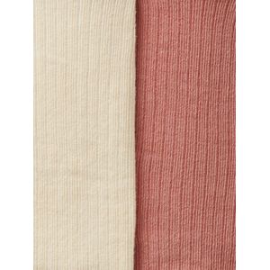Maillots - Ecru - Set van 2 Paar - Geribd Tricot voor Babymeisje