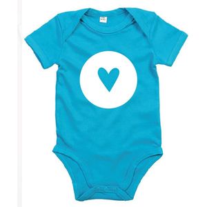 Rompertje Heart 1-Surf Blue-6-12 Maanden