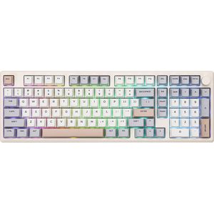 EPOMAKER Galaxy 100 - Grijs - Mechanisch Draadloos Toetsenbord - RGB - 100% - QWERTY - Gaming Keyboard - Feker Marble White Switch