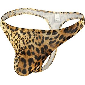 Heren Leopard Thong Ondergoed - Ultra Dunne Slip voor Casual en Sport