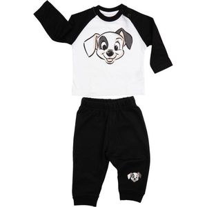 Disney 101 Dalmatiers - 2-delige set - broek+shirt - zwart/wit - maat 86/92