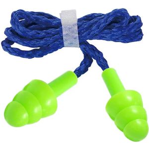 Rekx® Herbruikbare Oordoppen met koord - Gehoorbescherming - Muziek - Slapen - Klussen - Herriestoppers - Earplugs - Gehoorbescherming - In-ear - Groen