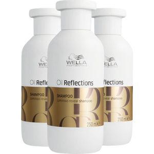 Wella Oil Reflections Luminous Reveal Shampoo 250ml - 3 Stuks - Voordeelverpakking