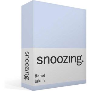 Snoozing - Flanel - Laken - Eenpersoons - 150x260 cm - Hemel
