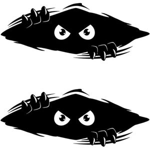 Funny Personalised Outdoor 3D Monster Roller Stickers for Car Bedroom - Set of 2