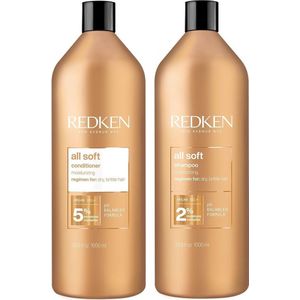 Redken All Soft Shampoo + Conditioner - 2x 1000ml - DUOPACK