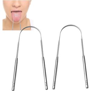 RVS Tongschraper - Professionele Mondverzorging - Tongreiniger - 2 stuks