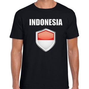 Indonesie landen t-shirt zwart heren - Indonesische landen shirt / kleding - EK / WK / Olympische spelen Indonesia outfit L