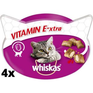 4x Whiskas snack | Immunsupport | Vitamine E-xtra | Kattenvoer | Snoepjes | 4x 50gr | Kattensnoepjes | Voordeelverpakking | Immuunsysteem | Extra vitaminen