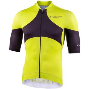 Nalini - Heren - Fietsshirt - Korte mouwen - Wielrenshirt - Zomer - NEBRASKA JERSEY - LIME/BLACK - 4XL