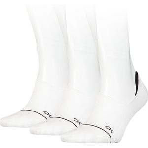 Calvin Klein Footie High Cut Athleisure (3-pack) - dames onzichtbare sokken - wit - Maat: One size
