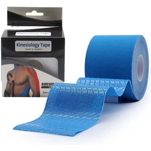 CUREVA - Kinesiology tape, Kinesiotape, Fysiotape - BLAUW - 10 rollen/DOOS