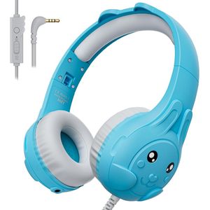 Koptelefoon kinderen met draad - Kinderkoptelefoon - Bedrade hoofdtelefoon - Veilig volume - School - Tablet - Laptop - Reizen - Muziek luisteren