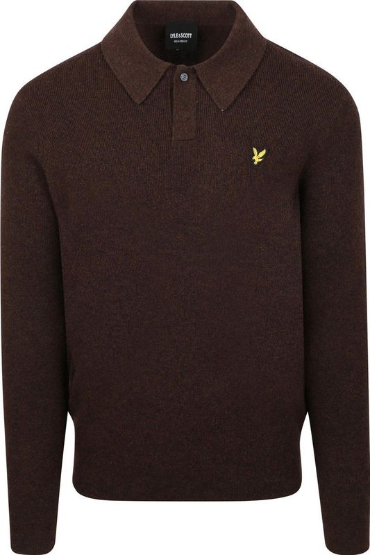 Lyle & Scott lamswolmix rugbytrui - bruin