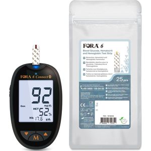 FORA 6 Connect | Bloedglucose-, Hematocriet- en Hemoglobine Meter - mg/dl (Multi-parameter)