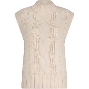 Red Button Trui Sleeveless Cable Srb4638 Ecru Dames Maat - XS