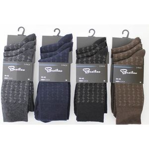 6 paar Breitex herensokken design antraciet maat 43-46
