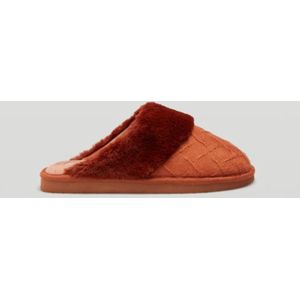 Dames sloffen | extra warm | bruin rood | kwaliteit YM