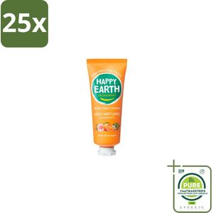 25 x Happy Earth – Deodorant Cream – 100% Natuurlijk Rose Petitgrain – 40 ml - Grootverpakking - Natuurlijke Deodorant - Deodorant Crème - Frisse Geur - Bloemige Geur - Huidvriendelijk