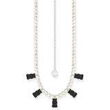 Thomas Sabo - KE2208-052-11-L50V - Ketting - Zwart - 925 Zilver - 42+8 cm