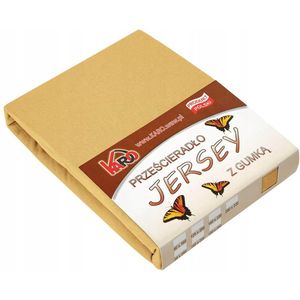 Jersey laken met elastiek 200x220 mosterdgeel KARO