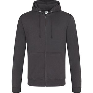 Vegan Hoodie met ritssluiting en capuchon Storm Grey - S
