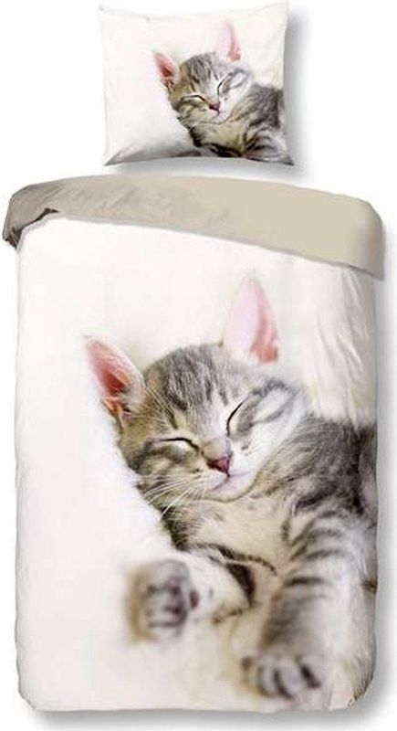 Snoozing Snooze - Dekbedovertrek - Off-white - Eenpersoons - 140x200/220 cm + 1 kussensloop 60x70 cm