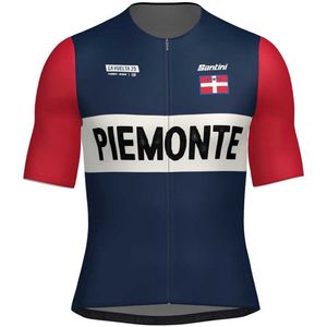 Santini - La Vuelta Grand Salida Piemonte - Korte Mouw Wielertrui - Blauw