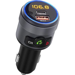 Bluetooth Zender - Draadloze Handsfree Oplader voor Auto - AUX Bluetooth-adapter - Muziekstreaming en Bellen tijdens het Rijden