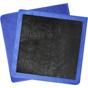 Kleidoek Auto - 2 Stuks - 30*30cm - Blauw en Zwart - Polijstdoek - Kleidoek - Reinigingsdoek - Auto Reiniging - Microvezel Reinigingsdoek - Hars, Teer, Vliegjes, Vogelpoep Verwijderen en Auto klei - Krasvrij