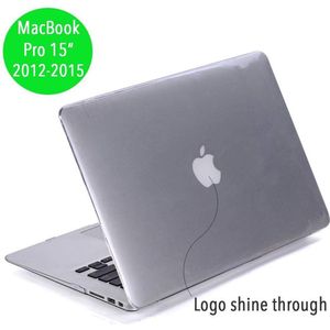 Lunso - cover hoes - Geschikt voor MacBook Pro 15 inch (2012-2015) - Glanzend Transparant - Vereist model