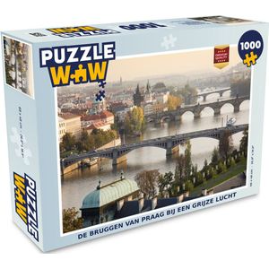 Puzzel Bruggen - Praag - Middag - Legpuzzel - Puzzel 1000 stukjes volwassenen