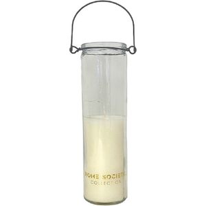 Home Society - Candle Tube  Frank - Wit - 6,3 x 6,3 x 21 cm