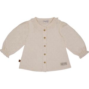Frogs and Dogs - Geweven Stippen Blouse | Beige - Katoen - Maat 86