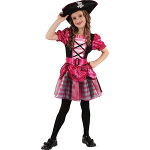 LUCIDA - Roze piraten zeerover kostuum voor meisjes - M 122/128 (7-9 jaar)