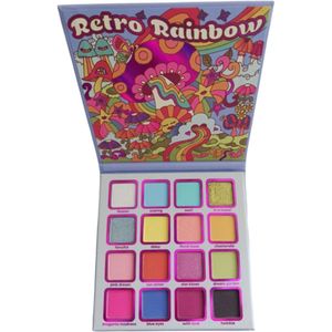 Kara Beauty - Retro Rainbow - Oogschaduwpalette - 16 Kleuren - Oogmake-up - VEGAN - 12 g
