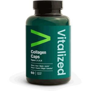 Vitalized - Collageen Capsules - Ondersteuning voor Huid Haar Nagels Gewrichten - 60 Stuks