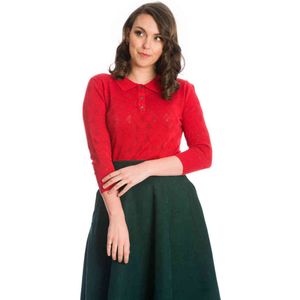 Dancing Days Longsleeve top -S- MERRY TREE KNIT Rood