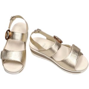 Solidus - Greta - Sandalen - Goud - Materiaal: Leer