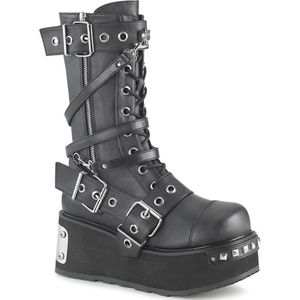 DemoniaCult - GOTHIKA-66 Plateau Laarzen - US 8 - 38 Shoes - Zwart