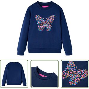 vidaXL Meisjestrui - Kindertruitjes - Kindertrui 104 marineblauw - Jongenstrui - Blauwe Trui - Wintertrui