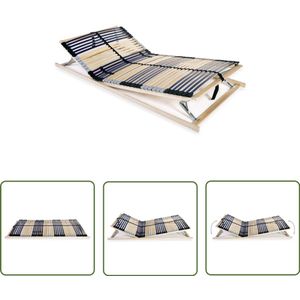 vidaXL Lattenbodem 7 Zones 100x200 cm Lattenbodem - Houten Bedbodems - Beukenhouten Bedbodem - Adjustable Bedbase - Flexibele Bedbodem